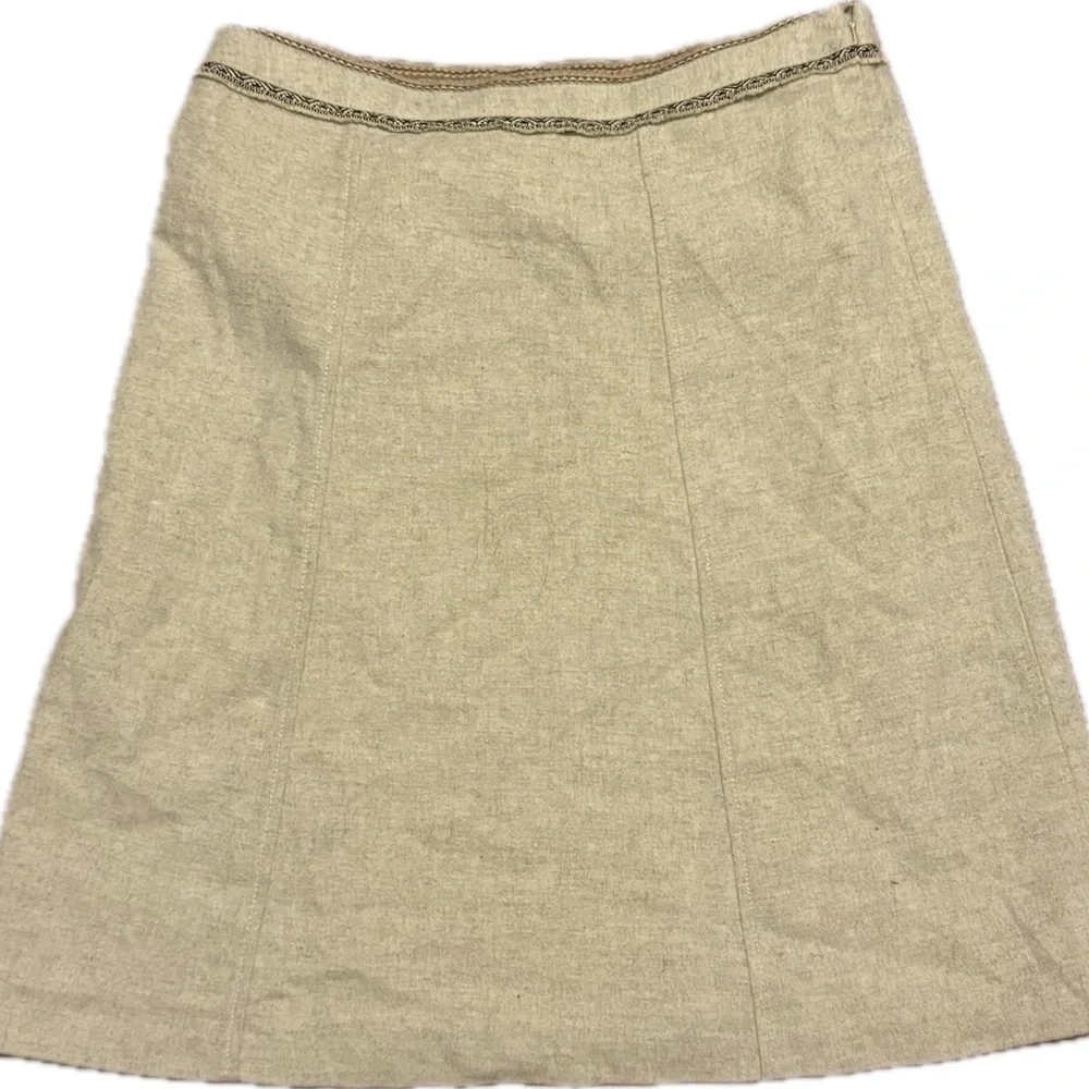 NWT Gap women's size‎ 12 Aline wool blend skirt casual beige neutral